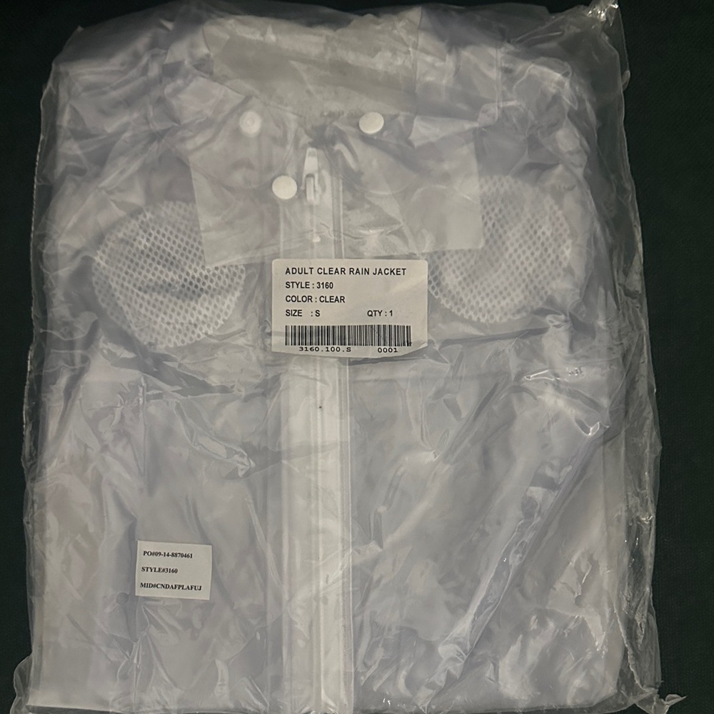 Clear Adult Rain Jacket